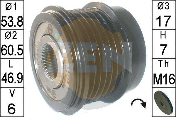 ERA ZN6012 - Шкив генератора, муфта www.autospares.lv