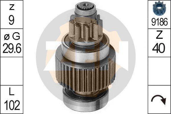 ERA ZN0947 - Ведущая шестерня, бендикс, стартер www.autospares.lv