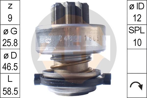 ERA ZN0482 - Ведущая шестерня, бендикс, стартер www.autospares.lv