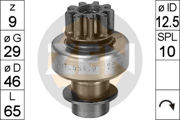 ERA ZN0554 - Ведущая шестерня, бендикс, стартер www.autospares.lv