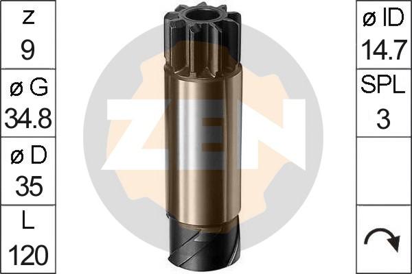 ERA ZN0035 - Pinion, bendix, starter www.autospares.lv