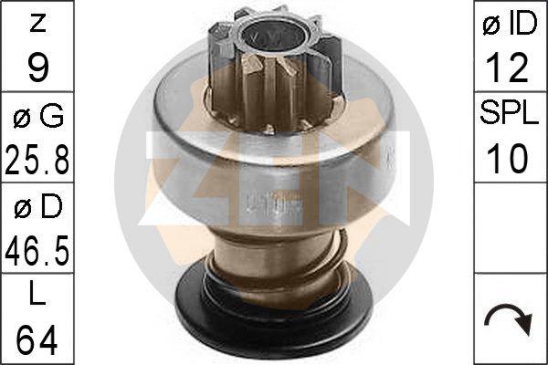 ERA ZN0108 - Pinion, bendix, starter www.autospares.lv