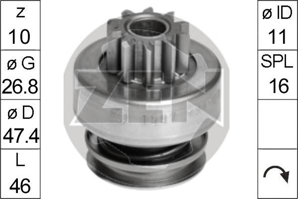 ERA ZN1597 - Zobrats, Starteris www.autospares.lv