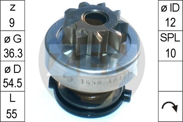 ERA ZN1650 - Ведущая шестерня, бендикс, стартер www.autospares.lv