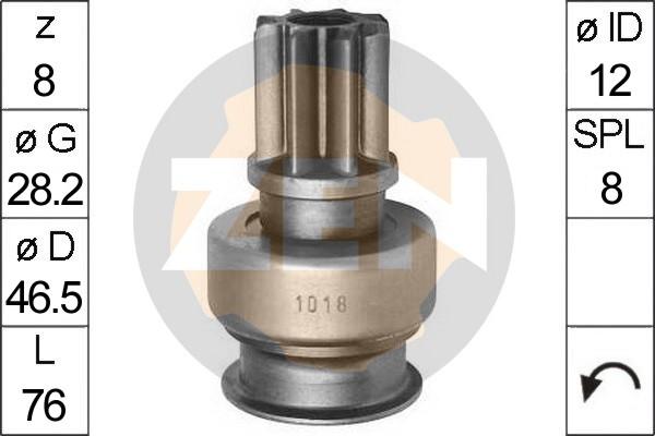 ERA ZN1018 - Pinion, bendix, starter www.autospares.lv