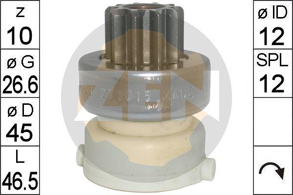 ERA ZN1820 - Pinion, bendix, starter www.autospares.lv