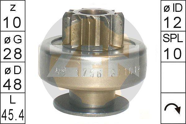 ERA ZN1756 - Pinion, bendix, starter www.autospares.lv