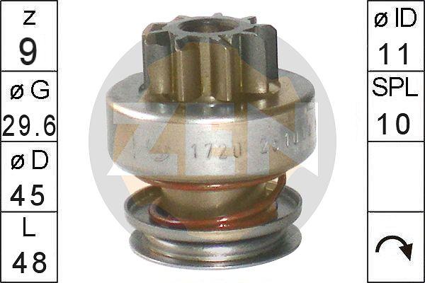 ERA ZN1720 - Pinion, bendix, starter www.autospares.lv