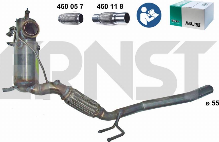 ERNST 920049 - Сажевый / частичный фильтр, система выхлопа ОГ www.autospares.lv