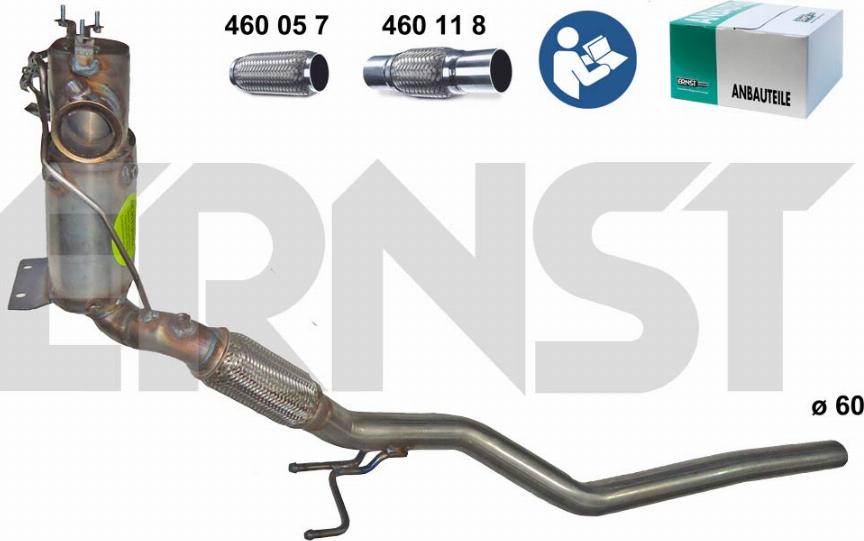 ERNST 920063 - Nosēdumu / Daļiņu filtrs, Izplūdes gāzu sistēma www.autospares.lv