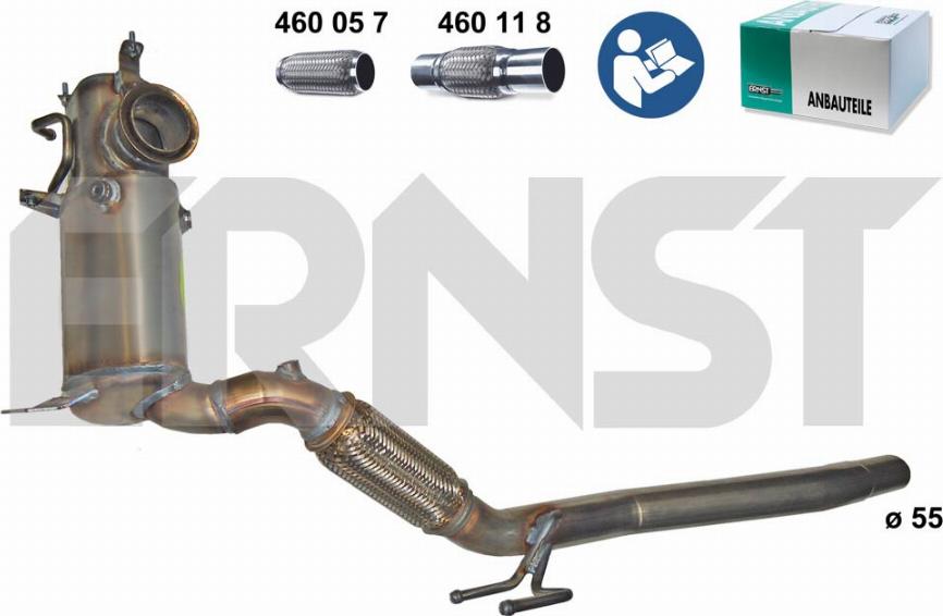 ERNST 920100 - Nosēdumu / Daļiņu filtrs, Izplūdes gāzu sistēma www.autospares.lv