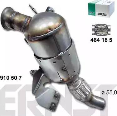 ERNST 910507 - Nosēdumu / Daļiņu filtrs, Izplūdes gāzu sistēma www.autospares.lv