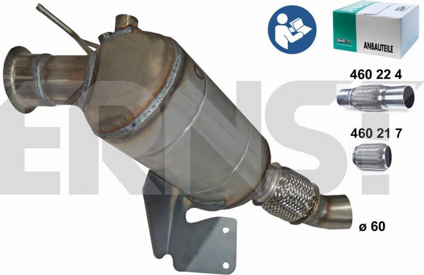 ERNST 910040 - Nosēdumu / Daļiņu filtrs, Izplūdes gāzu sistēma autospares.lv