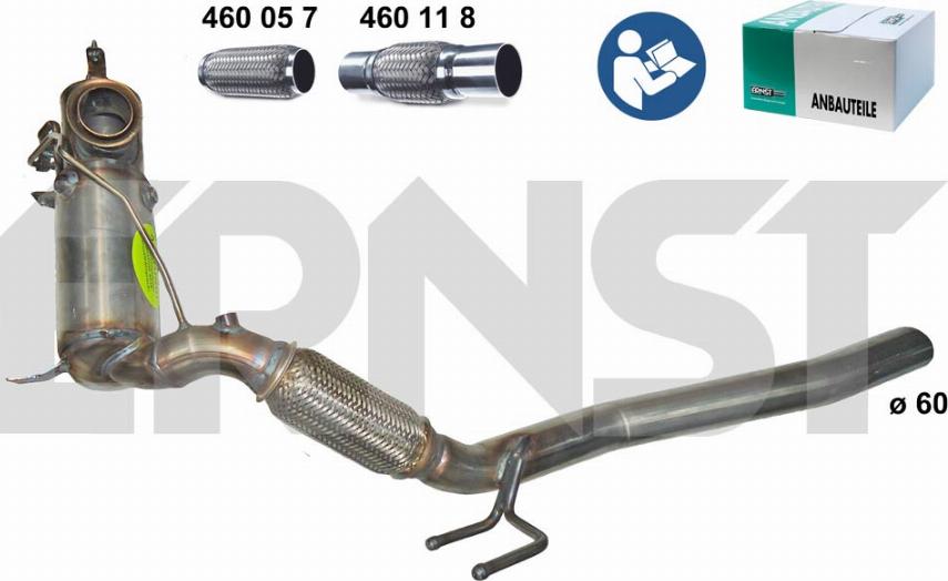 ERNST 910194 - Nosēdumu / Daļiņu filtrs, Izplūdes gāzu sistēma autospares.lv