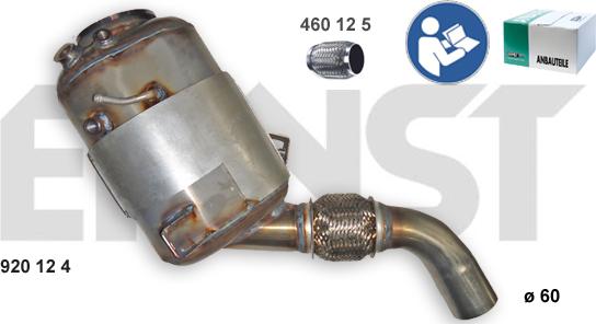 ERNST 920124 - Nosēdumu / Daļiņu filtrs, Izplūdes gāzu sistēma www.autospares.lv