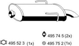 ERNST 500005 - Глушитель выхлопных газов, конечный www.autospares.lv