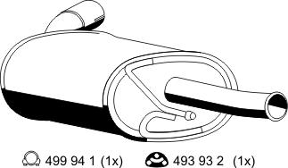 ERNST 515085 - Izplūdes gāzu trokšņa slāpētājs (pēdējais) autospares.lv