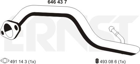 ERNST 646437 - Izplūdes caurule www.autospares.lv