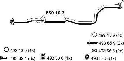 ERNST 680103 - Vidējais izpl. gāzu trokšņa slāpētājs www.autospares.lv