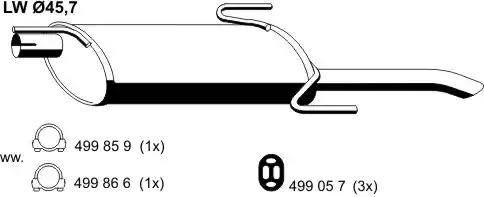 ERNST 042291 - Izplūdes gāzu trokšņa slāpētājs (pēdējais) www.autospares.lv