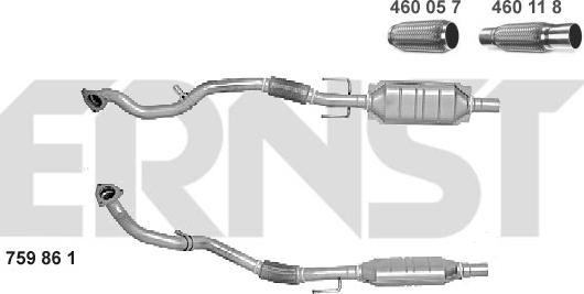 ERNST 759861 - Katalizators autospares.lv