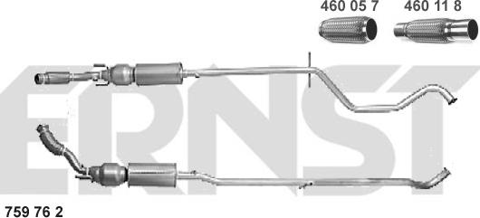 ERNST 759762 - Катализатор www.autospares.lv