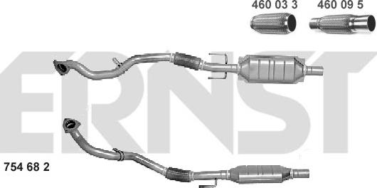 ERNST 754682 - Katalizators autospares.lv