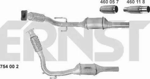 ERNST 754002 - Катализатор www.autospares.lv