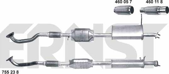 ERNST 755238 - Katalizators autospares.lv