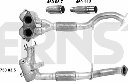 ERNST 750035 - Катализатор www.autospares.lv