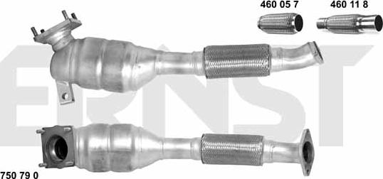 ERNST 750790 - Катализатор www.autospares.lv