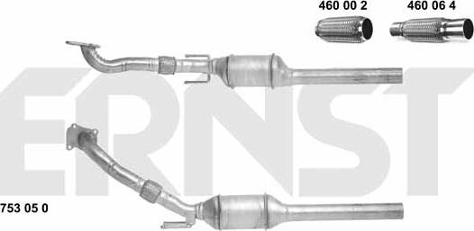 ERNST 753050 - Katalizators www.autospares.lv