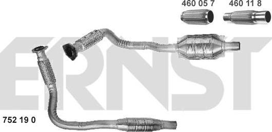 ERNST 752190 - Katalizators autospares.lv