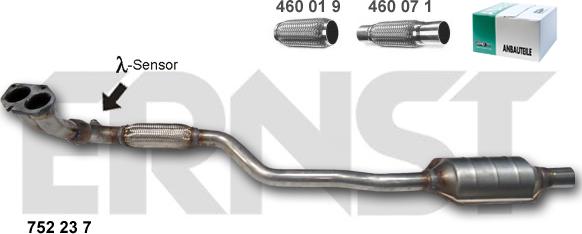 ERNST 752237 - Catalytic Converter www.autospares.lv