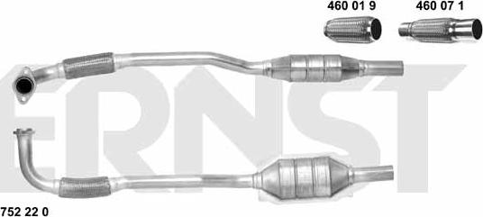 ERNST 752220 - Katalizators www.autospares.lv