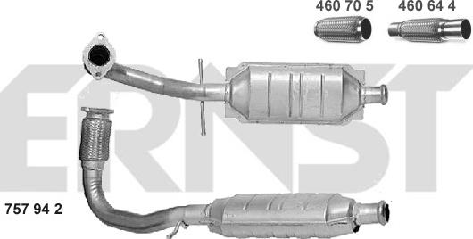 ERNST 757942 - Katalizators autospares.lv