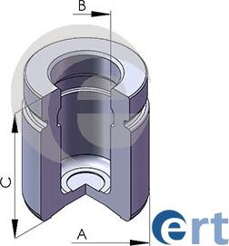 ERT 151256-C - Поршень, корпус скобы тормоза www.autospares.lv