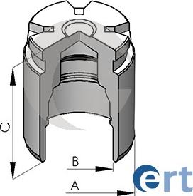 ERT 150523-C - Поршень, корпус скобы тормоза www.autospares.lv