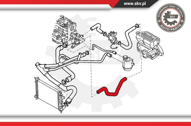 Esen SKV 43SKV801 - Šļūtene, Apsildes sistēmas siltummainis www.autospares.lv