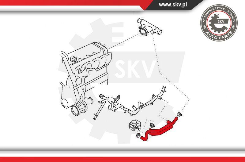 Esen SKV 43SKV812 - Šļūtene, Apsildes sistēmas siltummainis www.autospares.lv