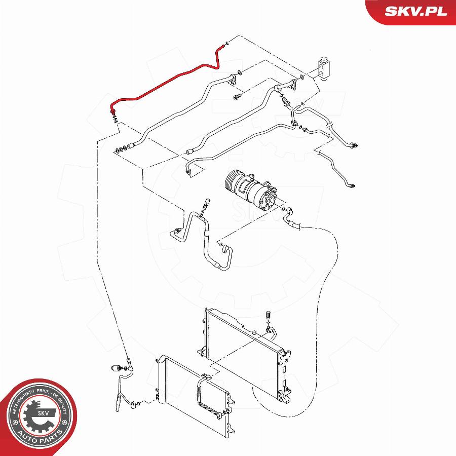 Esen SKV 54SKV629 - Augst / Zemspiediena cauruļvads, Gaisa kond. sist. www.autospares.lv