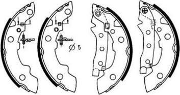 E.T.F. 09-0190 - Brake Shoe Set www.autospares.lv