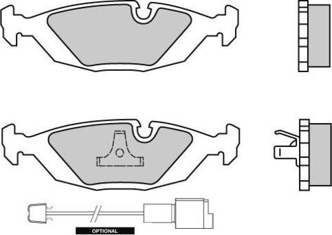 OSSCA 19603 - Brake Pad Set, disc brake www.autospares.lv