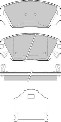 E.T.F. 12-1401 - Bremžu uzliku kompl., Disku bremzes autospares.lv