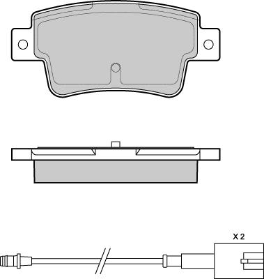 E.T.F. 12-1427 - Тормозные колодки, дисковые, комплект www.autospares.lv