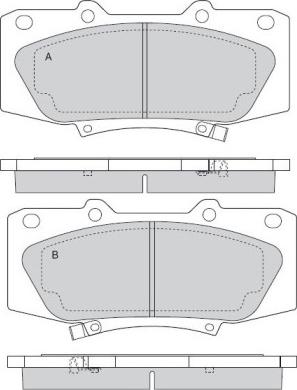 Sangsin Brake GP1484 - Brake Pad Set, disc brake www.autospares.lv