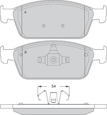 E.T.F. 12-1546 - Brake Pad Set, disc brake www.autospares.lv