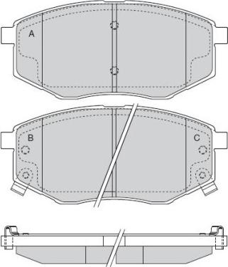 PALIDIUM Y029-50 - Тормозные колодки, дисковые, комплект www.autospares.lv