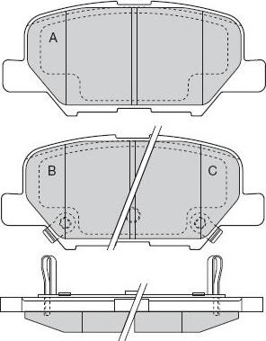 E.T.F. 12-1555 - Bremžu uzliku kompl., Disku bremzes www.autospares.lv