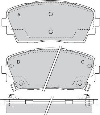 E.T.F. 12-1532 - Тормозные колодки, дисковые, комплект www.autospares.lv